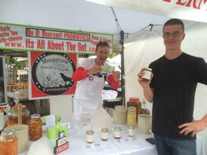 First sale goes to Scott on his way to go pick wild mushrooms. Nope, I cant tell
you where!
